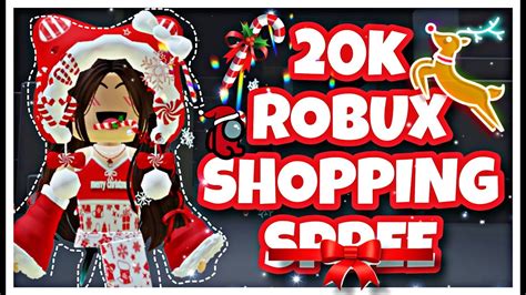 20k Robux Shopping Spree🤑🎅🎄 Roblox Youtube
