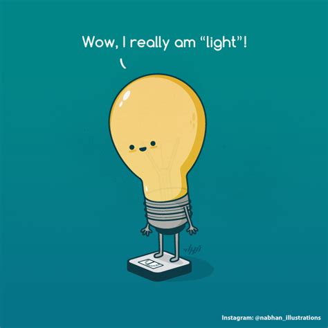 So Light Funny Puns Funny Illustration Funny Wallpapers