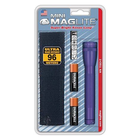 Maglite M2a986 Mini 14 Lm Purple Incandescent Flashlight