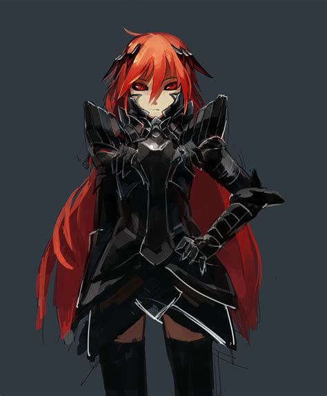 Black And Red Hair Anime Girl Posted By Zoey Thompson Anime Girl