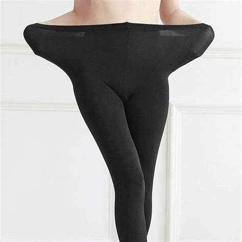 Women S Plus Size Leggings Warm Fleece Lined Pantyhose High Waist Slim Stretchy Tights For