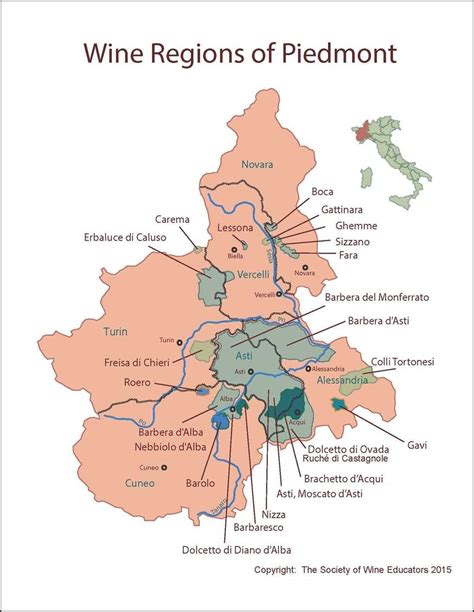 Wine Map Piedmont Wine Wine Guide