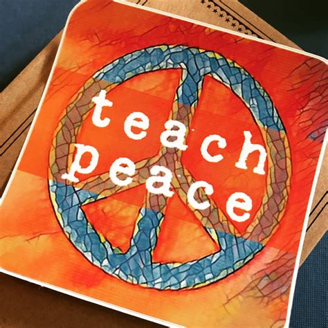 Teach Peace Vinyl Sticker, Hippie Sticker, Bumper Sticker, Bohemian Sticker, Political Stickers ...