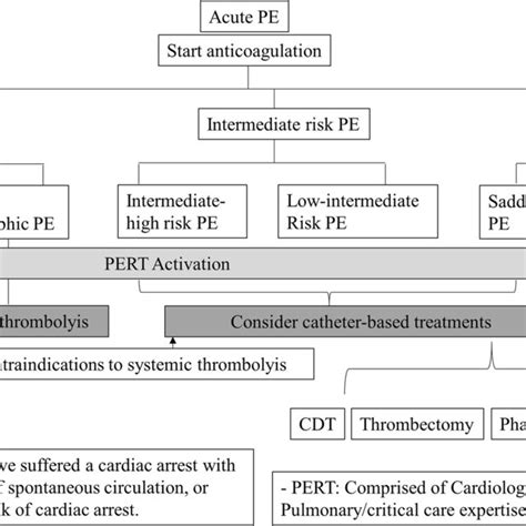algorithm for management of patients with acute pe pert pulmonary download scientific