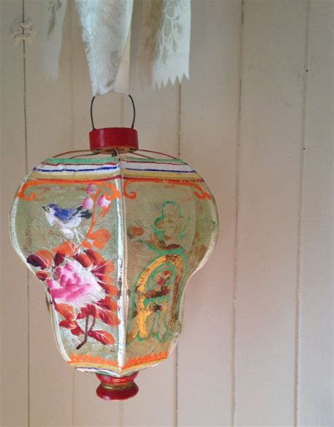 Reserved Antique Chinese Lantern Rare Circa 1920s Chinese Silk