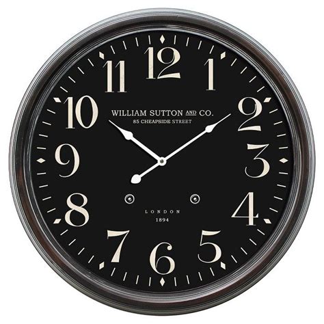 Check spelling or type a new query. 25" Round Iron Wall Clock Black - Yosemite Home Decor ...