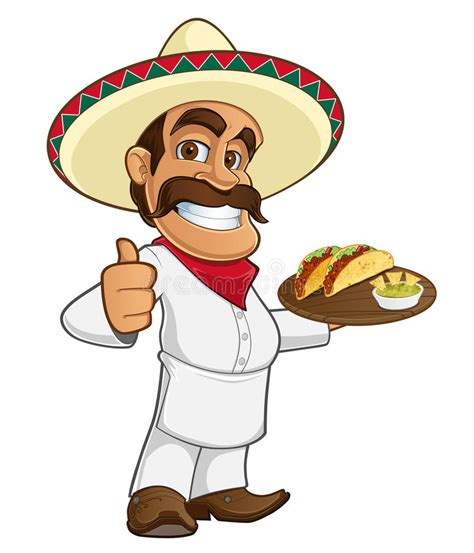 Mexican Cook Stock Vector Illustration Of Restaurant