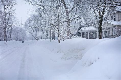 Snowy Street Deep Snow Winter Michigan Icy Ze Cold Snow Pikist