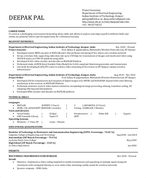 mechanical engineering resume templates