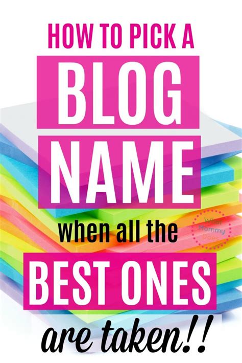 What should i name my blog. What to do if the Blog Name You Want is Taken - What Mommy ...