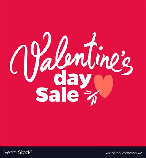 Valentines Day Sale Poster Special Offer Discount Vector Image