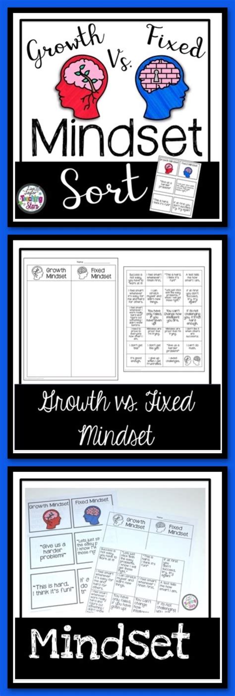 Growth Mindset Sort And Bookmarks Growth Mindset Growth Mindset