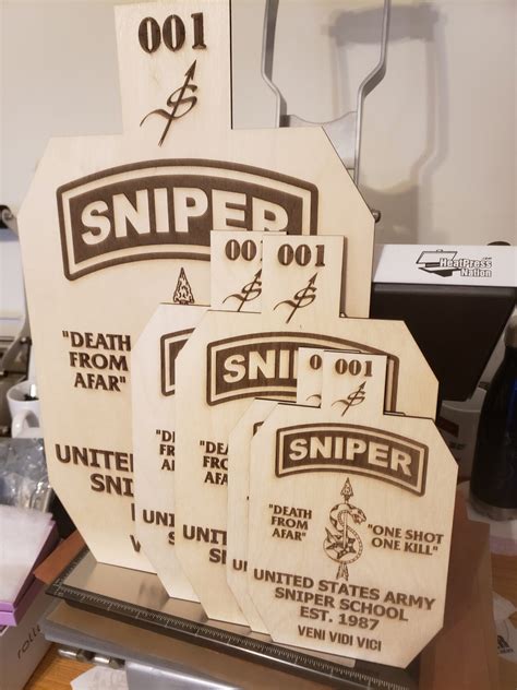 Sniper School Target Silhouette Plaque Colornatural