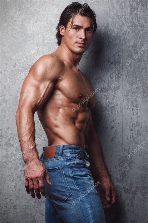 Muscular Man In Jeans Stock Photo By AY PHOTO 106360814