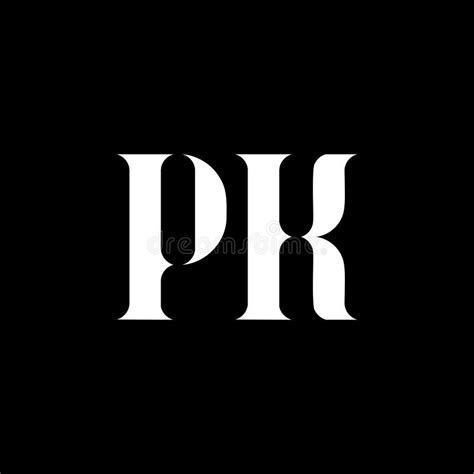 Pk P K Letter Logo Design Initial Letter Pk Uppercase Monogram Logo