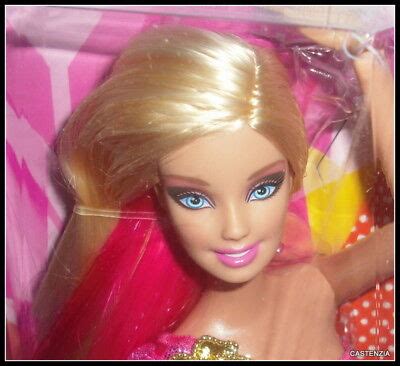 Nrfb Barbie Blonde Hot Pink Streak Mattel Fashionista Articulated Doll Mib Ebay
