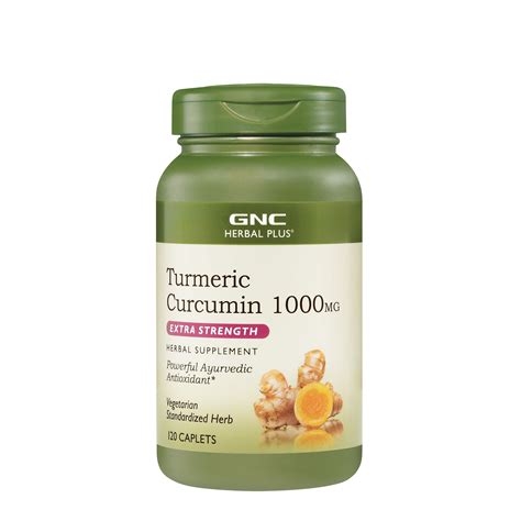 Gnc Herbal Plus Turmeric Curcumin 1000mg Extra Strength 120 Caplets