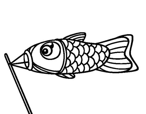 Coloriage de Koinobori pour Colorier - Coloritou.com