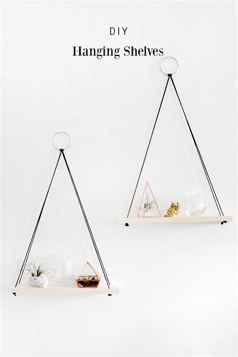 Perfectly suited for the entryway, if you ask me. DIY Hanging Shelves - Why Don't You Make Me?