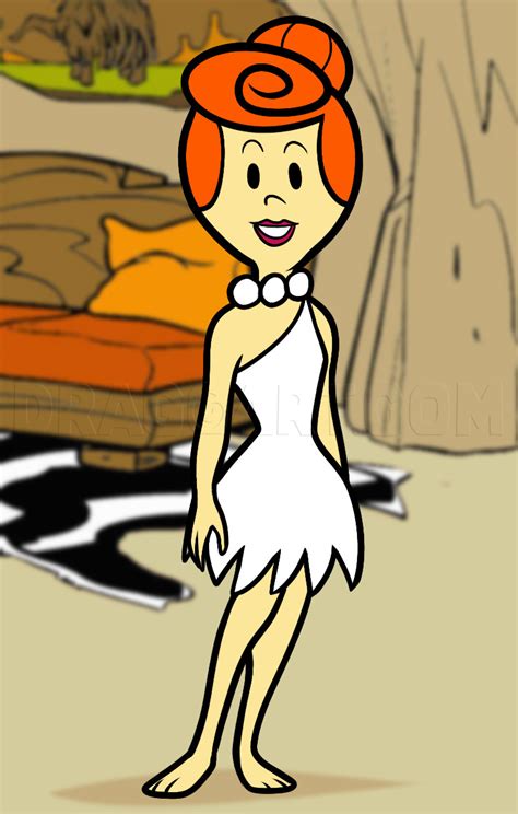 How To Draw Wilma Flintstone Step By Step Drawing Guide By Dawn