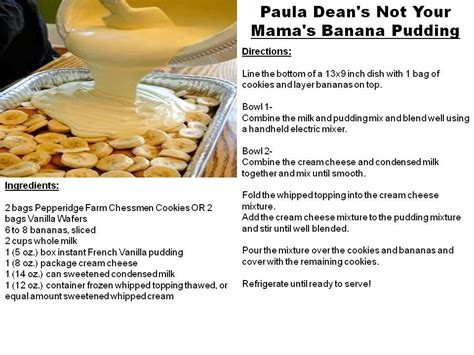 Check spelling or type a new query. Paula Dean's Not Your Mama's Banana Pudding | Banana ...