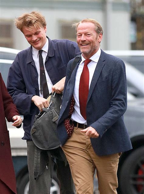 Iain Glen A Man Of Many Talents Iain Glen And His Son Finlay Supporting Manchester