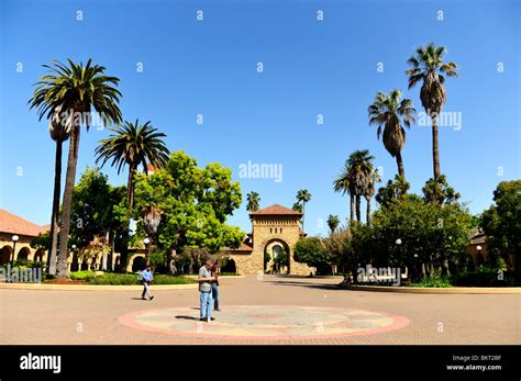 Campus Scene Stanford University Palo Alto California Usa Stock