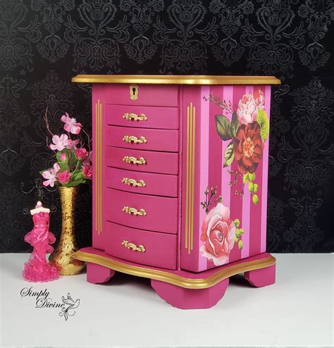 Tabletop Jewelry Armoire Jewelry Organizer Jewelry Chest Etsy