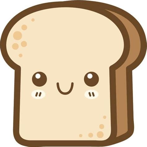 Cute Happy Kawaii Dessert Food Cartoon Emoji Bread Vinyl Decal