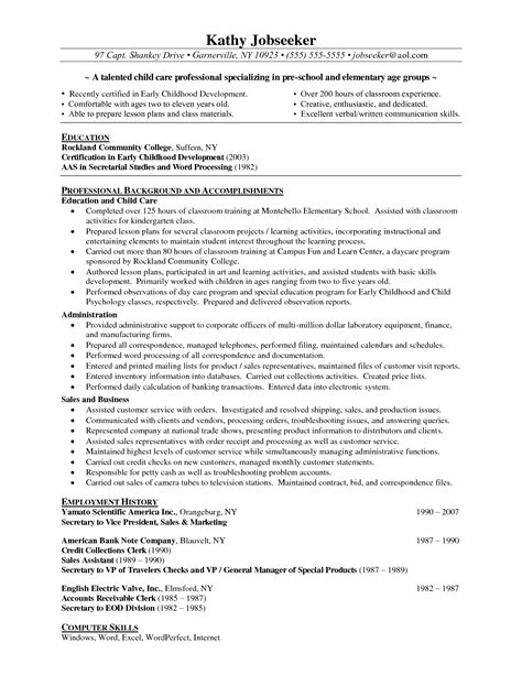 Playing it again, she found it easy enough to prove her mother had been right. Early Childhood Assistant Resume Sample | Resume Template