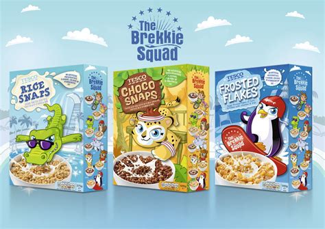 Tesco Kids Cereals Dieline Design Branding And Packaging Inspiration
