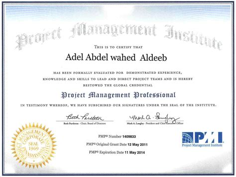 Certificate In Project Management Certificates Templates Free