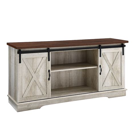 White Rustic Tv Stand