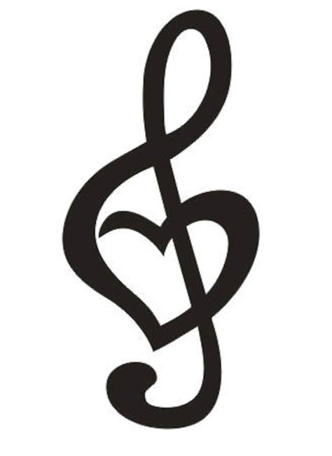 12 Wood Treble Clef And Heart Musical Music Note Wall Art Etsy