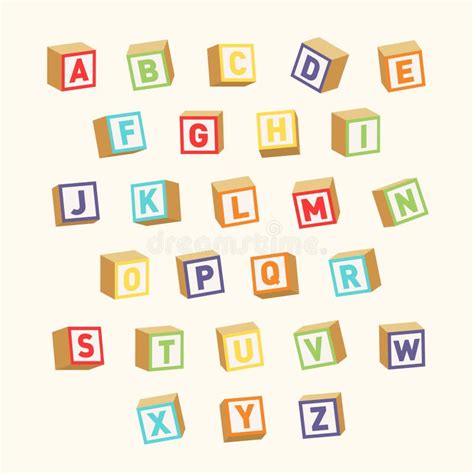 Alfabeto Blocos Coloridos Do Brinquedo Fonte Para a Educação Das