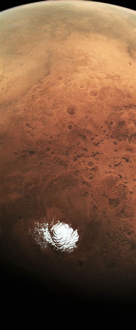 Mars Express Sees Red Planets South Pole Scinews