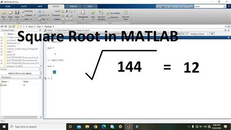 How To Take Square Root Of A Number In Matlab Under Root In Matlab