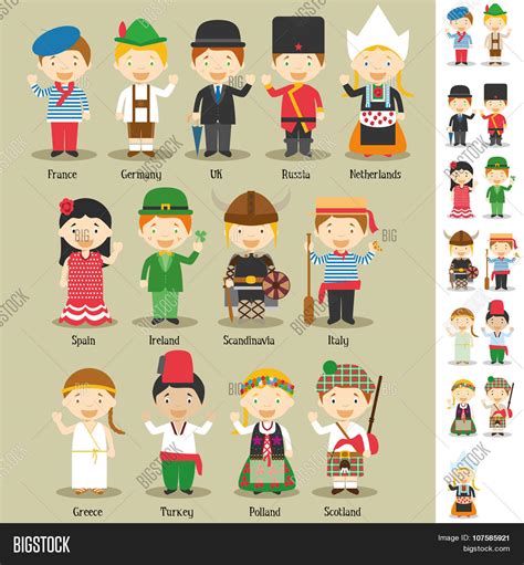Kids Nationalities Vector & Photo (Free Trial) | Bigstock