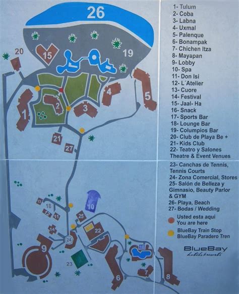 resort map bluebay grand esmeralda riviera maya mexico