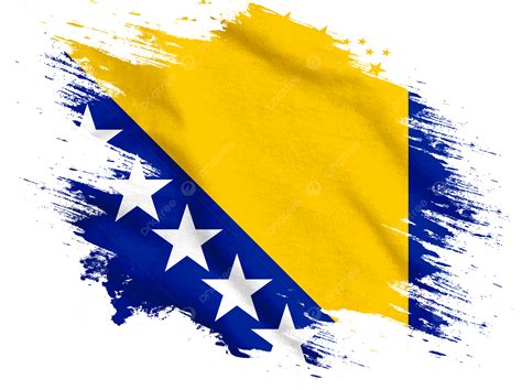 Bósnia E Herzegovina Novo Pincel De Bandeira Aquarela Png Bósnia E