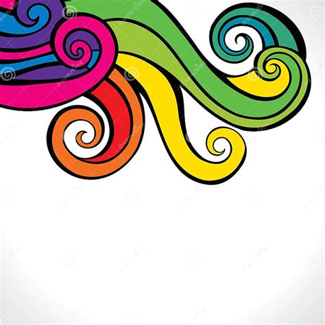 Colorful Swirl Design Background Stock Vector Illustration Of Line