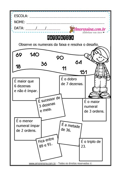 Atividades De MatemÁtica MultiplicaÇÃo E Desafios 3º Ano Bncc