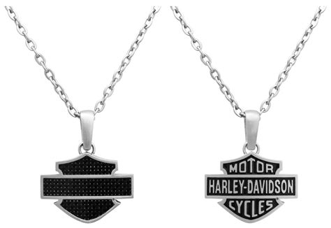 Silver harley davidson bike charm necklace pendant 18 chain free gift bag uk. Harley-Davidson Mens Necklace, Steel & Carbon Fiber Bar ...