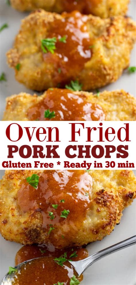 Crispy Oven Fried Pork Chops Gluten Free Dishing Delish