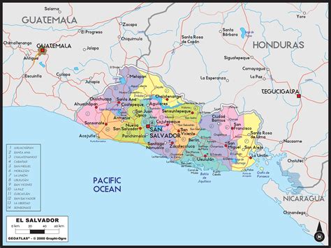 35 Fakten über El Salvador Mapa América Los Mas útiles Mapas De El