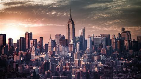 Hd Wallpaper Cityscapes Urban New York City Manhattan City Skyline