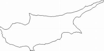 Cyprus Blank Outline Map Maps Middle East