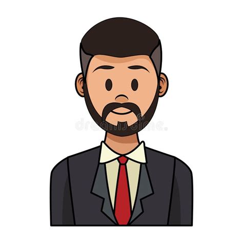 Businessman Profile Cartoon Stock Vector Illustration Of Management