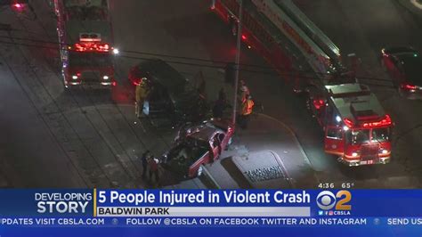 5 Injured In Violent Baldwin Park Crash Youtube