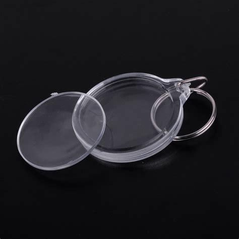 40x blank round acrylic keyrings 50mm frame & 45mm photo key ring plastic 96506. 10pcs Acrylic Blank Round Clear Photo Keychain Picture ...